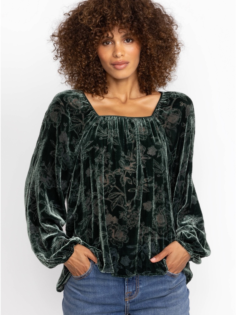 Johnny Was- Natalia silk peasant- NWT